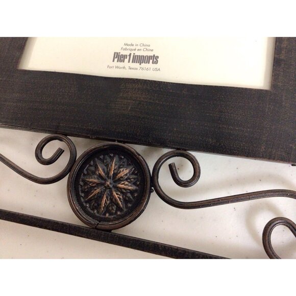 Pier 1 Imports Picture Frame 6 x 4 size Brown Metallic - Picture 7 of 8